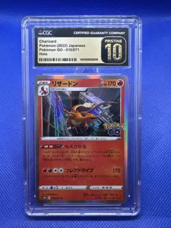 CHARIZARD 2022 JAPANESE POKEMON GO # 010/071 CGC 10 PRISTINE HOLO - Image 1