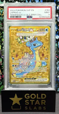 PSA 9 Pokemon 2023-25 SV Black Star Promos SVP EN Lapras ex #164 - Image 1