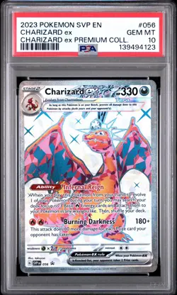 2023 POKEMON SVP EN-SV BLACK STAR PROMO #056 CHARIZARD EX PSA 10 - Image 1