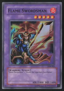 Flame Swordsman LOB-003 Super Rare Legend of Blue Eyes White Dragon Yu-Gi-Oh - Image 1