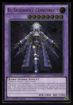El Shaddoll Construct DUEA-EN049 Ultimate Rare 1st Edition Yu-Gi-Oh - Image 1