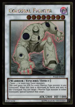Colossal Fighter PGLD-EN043 Gold Rare Premium Gold Unlimited Yu-Gi-Oh - Image 1