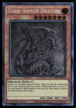 Dark Armed Dragon GFP2-EN179 Ghost Rare 1st Edition Yu-Gi-Oh - Image 1
