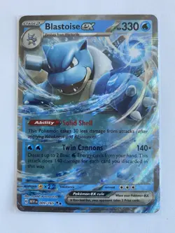 Blastoise ex 009/165 - Ultra Rare Holo - SV 151 - Pokemon Card - NM - 1¢ start! - Image 1