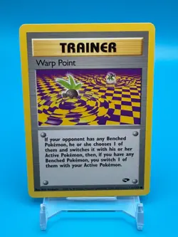 Warp Point Pokemon Trainer Card - Gym Challenge Set #126 Near Mint TCG - Image 1