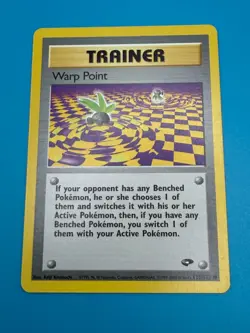 Warp Point Pokemon Trainer Card - Gym Challenge Set #126 Near Mint TCG - Image 3