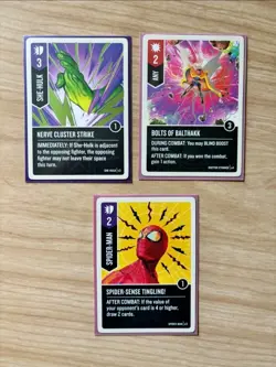 Unmatched Board Game Foil Cards - Marvel Brains and Brawn Set - Image 1
