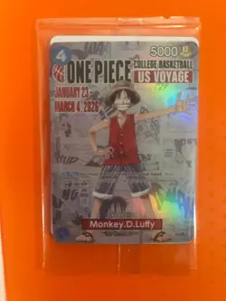 Monkey.D.Luffy One Piece College Basketball Rare Card. Original Seal UNOPENED!! - Image 1