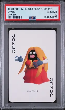 1998 POKEMON STADIUM BLUE VERSION PLAYING CARDS JOKER JYNX PSA 10 - Image 1