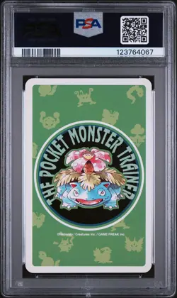 1996 POKEMON GREEN VERSION PLAYING CARDS ACE OF DIAMONDS #001 BULBASAUR PSA 10 - Image 2