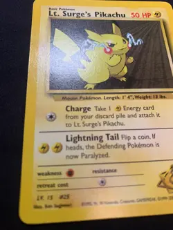 LT. SURGE'S PIKACHU - 081/132 - GYM HEROES - POKEMON CARD - LP - Image 2