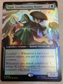 Toph, Earthbending Master - Foil (Extended Art) Avatar - Mtg - Image 1