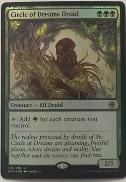 Circle of Dreams Druid Adventures in the Forgotten Realms Foil MTG RARE - Image 1