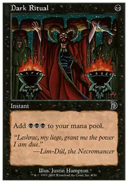 MTG Dark Ritual, Deckmasters, Heavily Played, English - Image 1