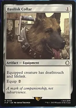 Basilisk Collar - Fallout PIP - Magic MTG - NM - Rare - Image 1