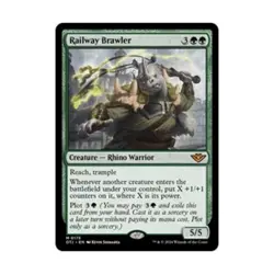 WOTC Outlaws of Thunder Junction Railway Brawler (MR) EX - Image 1