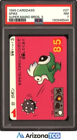 Super Mario Bros 1989 Spike 27 Carddass Super Mario Bros. 3 Japanese PSA 7 - Image 1