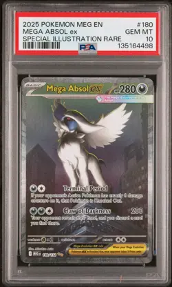2025 POKEMON MEGA EVOLUTION 180/132 MEGA ABSOL EX SPECIAL ILLUSTRATION PSA 10 - Image 1