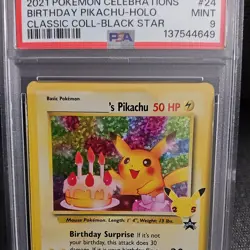 Pokemon Celebrations Birthday Pikachu #24 Classic Collection Holo PSA 9 Mint - Image 2