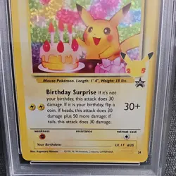 Pokemon Celebrations Birthday Pikachu #24 Classic Collection Holo PSA 9 Mint - Image 3