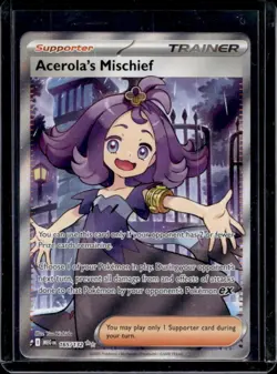 2025 Pokemon Mega Evolution Acerola's Mischief Ultra Rare #165/132 - Image 1