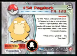 Psyduck - 2000 Pokemon Topps Chrome TV #54 Blue Logo - Image 2
