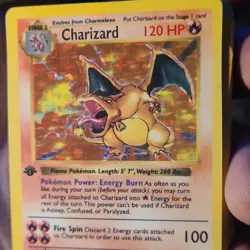 Pokemon Charizard Base Set Holo 4/102 Nintendo Wizards 1999 English - Image 2