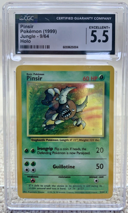 Pokemon: Pinsir Jungle 1st Edition Holo Rare #9/64 WOTC 1999 - Vintage CGC 5.5 - Image 1