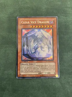 Yugioh Clear Vice Dragon 1st Ed SOVR-EN098 Secret Rare LP - Image 1