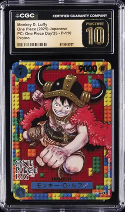 2025 ONE PIECE JPN PC: ONE PIECE DAY '25 PROMO MONKEY D. LUFFY CGC 10 PRISTINE - Image 1