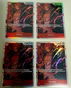 🔥 4x Shanks OP09-004 SR - Playset - ONE PIECE TCG The Best Vol.2 PRB02 🔥 - Image 1