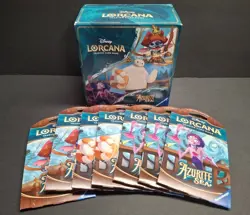 Disney Lorcana Azurite Sea Illumineer's Trove TCG + 7 Additional Boosters - Image 1