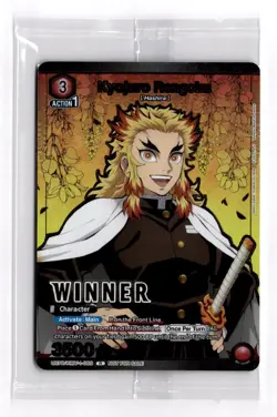 Kyojuro Rengoku KMY-1-089 Winner Tournament ProUnion Arena Card Sealed!!! - Image 1