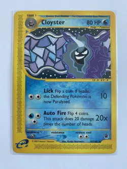 Cloyster 42/165 - Rare - Expedition 2002 WOTC - Pokemon Card - NM - 1¢ start! - Image 1