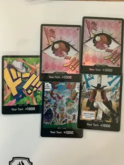 One Piece Don! Cards Lot Sanji Mihawk Egghead Nico Robin Ms. All Sunday package - Image 1