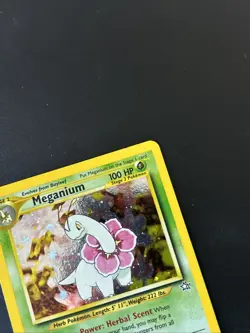 Pokemon TCG Meganium Neo Genesis Holo Rare Card 10/111 - Image 2