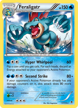 Feraligatr 17/119 XY Phantom Forces Pokemon Card NM Reverse Holo - Image 1