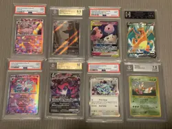 POKEMON PSA + BECKETT GRADED CARD LOT | 8 SLABS | OVER $220 VALUE | HAS SWIRL - Image 1