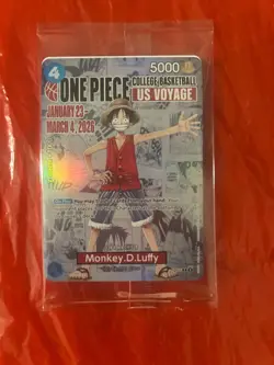 Monkey.D.Luffy One Piece College Basketball Rare Card. Original Seal UNOPENED!! - Image 1