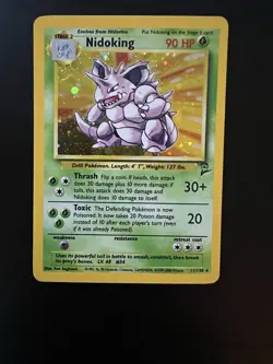 Pokemon TCG Nidoking Base Set 2 Holo Unlimited Rare Card 11/130 - Image 1