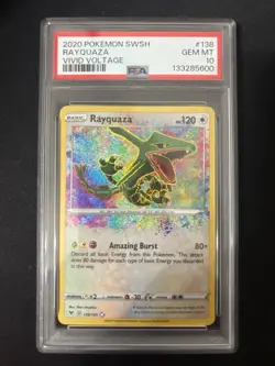 Pokemon TCG Rayquaza Vivid Voltage Rare Card 138/185 PSA 10 - Image 1