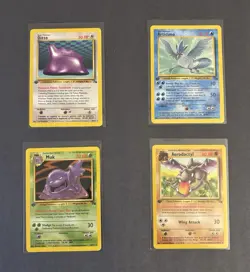 1st Ed Fossil Articuno, Ditto, and Other WOTC Pokemon Card Lot EXCELLENT - Image 1
