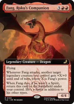 *foil extended art FANG ROKU'S COMPANIO 0193 Avatar The Last Airbender MTG Magic - Image 1
