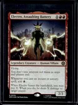 2025 Magic MTG Marvel's Spider-Man Electro Assaulting Battery Foil Rare #0076 - Image 1