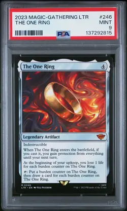 2023 MTG THE LORD OF THE RINGS: TALES OF MIDDLE-EARTH #246 THE ONE RING PSA 9 - Image 1