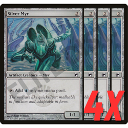 MTG Silver Myr (Scars of Mirrodin) 202/249 (NEAR MINT) (4X) - Image 1