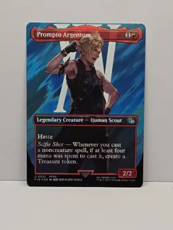 MTG Prompto Argentum Borderless Surge Foil 0532 Foil NM FINAL FANTASY - Image 1