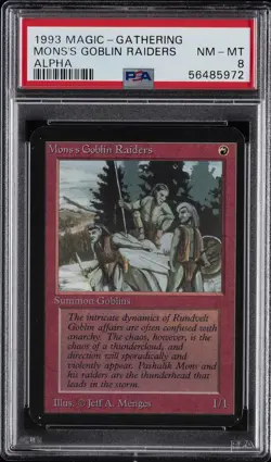 1993 MAGIC: THE GATHERING ALPHA MONS'S GOBLIN RAIDERS PSA 8 - Image 1