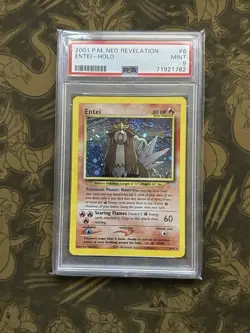 2001 Pokemon Neo Revelation Entei Holo 6/64 PSA 9 MINT - Image 1