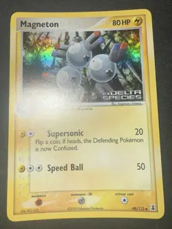 Pokemon Magneton 48/113 EX Delta Species Reverse Holo Stamped NM - Image 1